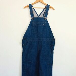 Patagonia Denim Overalls Women Size Small Blue Dyneema Work Wear New